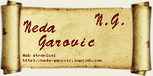 Neda Garović vizit kartica